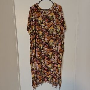 Vibrant Leopard Print Maxi Dress